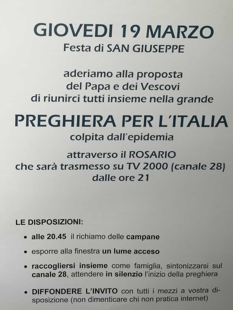 Chiediamo La Potentissima Protezione Di San Giuseppe Celeste Patrono Della Chiesa