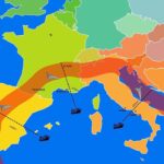Imagen de un posible ataque de drones rusos desde el Mediterráneo a países como España, Italia y Francia.